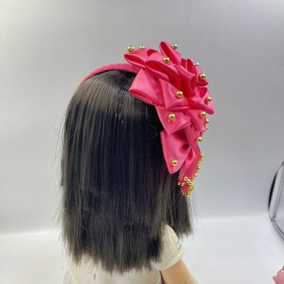 Hair Band Hand-made Hair Accessories For Girls Pink 4 in Wide - Picture 2 of 12